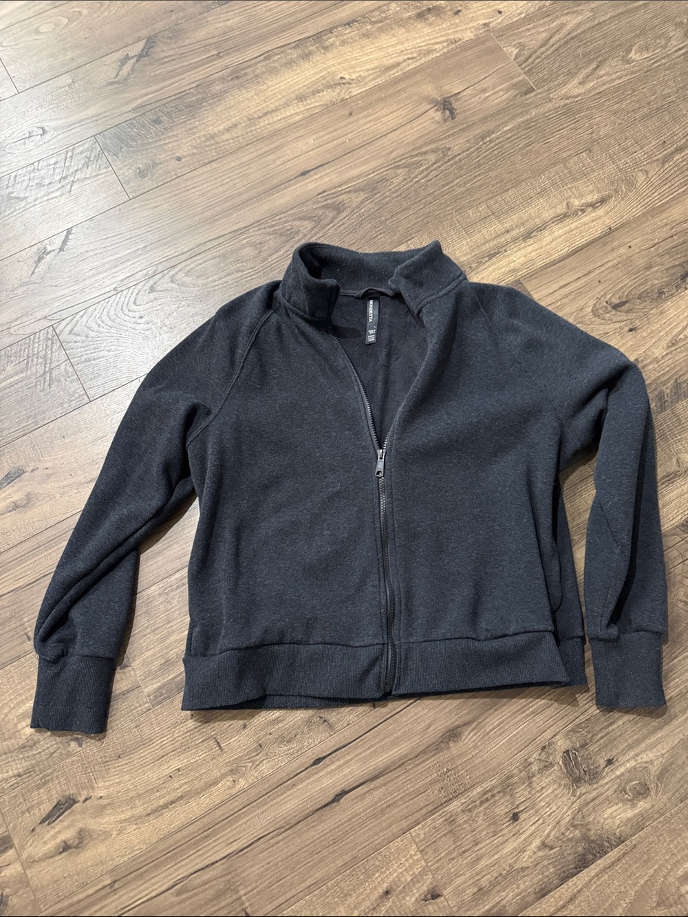 Mondetta Women's Black/Charcoal Full-Zip Sweatshirt Jacket